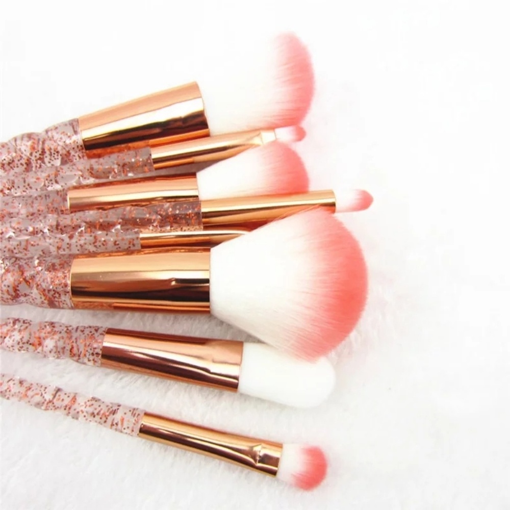 8pcs Rose Gold Soft Diamond Unicorn makeup Brush